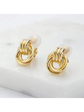 Poppy Gold Clip-On Earrings
